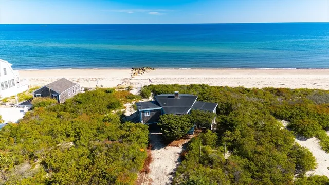 a view of an ocean and beach