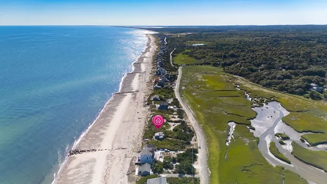 a view of an ocean and beach