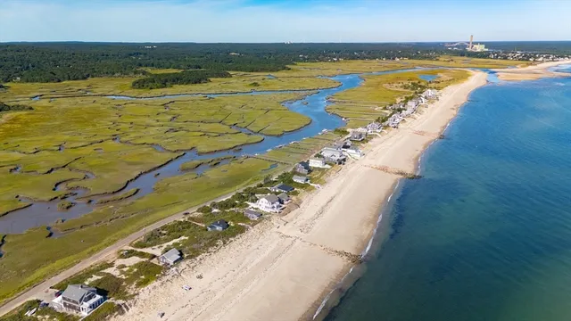 a view of an ocean and beach