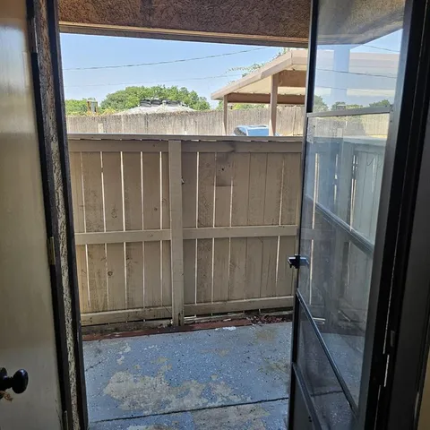 a view of a door with a door