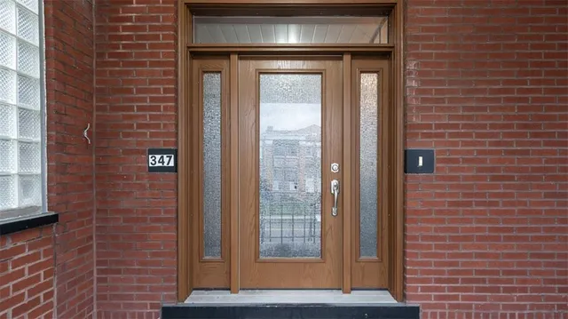a view of front door of house