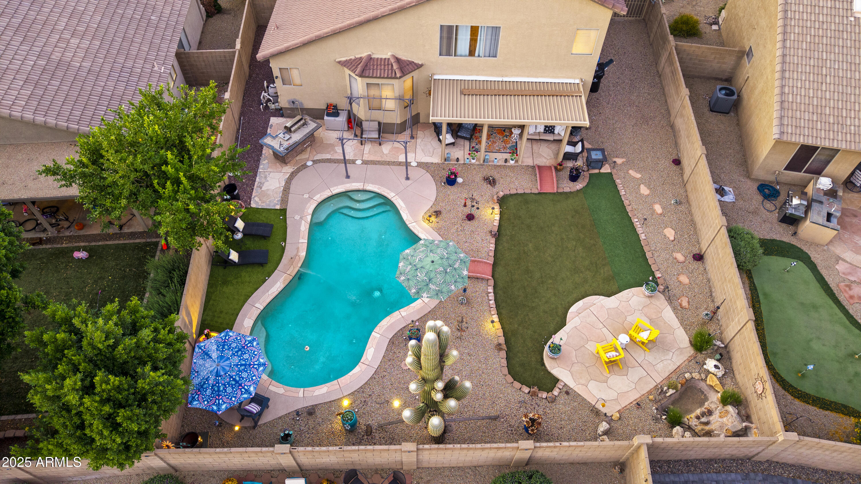 6419 West Briles Road Phoenix, AZ 85083 - Photo 23 of 28 an aerial view of a garden