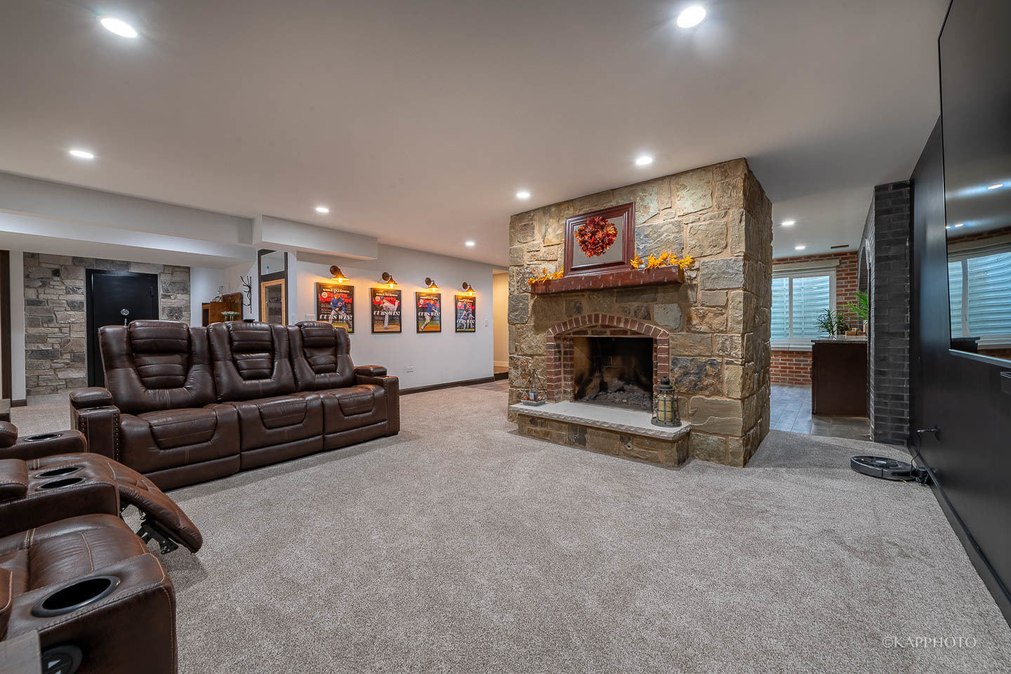 249 Easy Street Lake Holiday, IL 60552 - Photo 28 of 42 a living room with furniture and a fireplace
