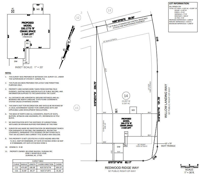 7600 Redwood Rdg Way Willow Spring, NC 27592 - Photo 19 of 20 Plot Plan