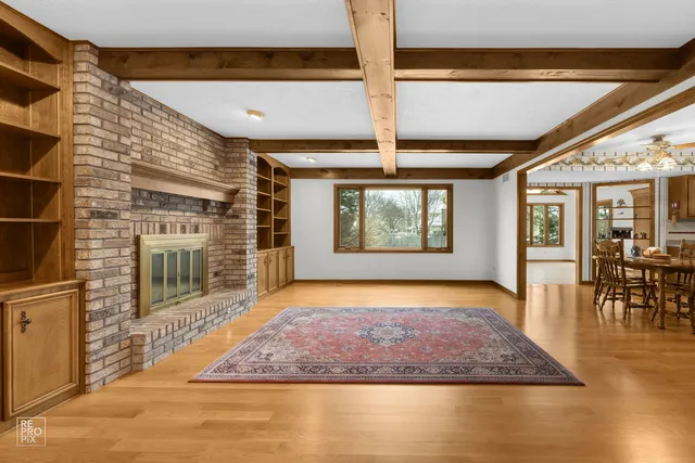 a view of an entryway with a rug