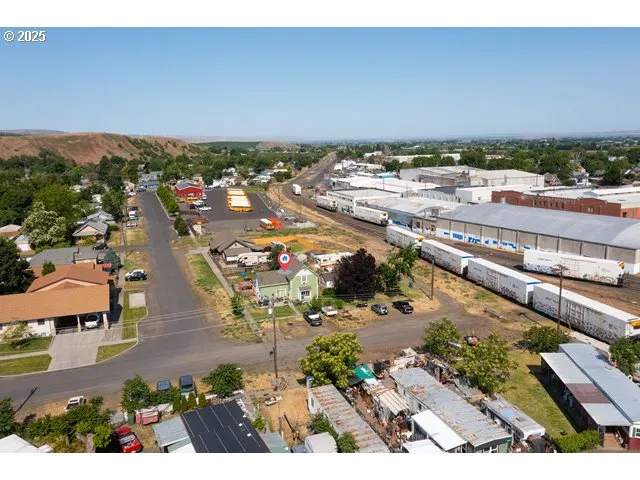 an aerial view of a city