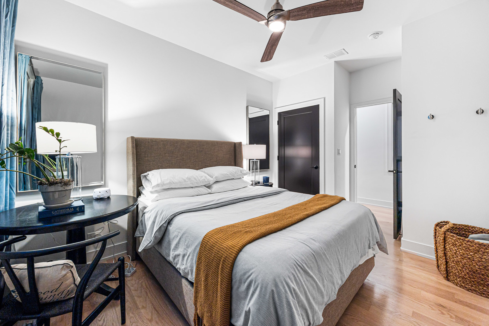 1738 West 17th Street, Unit 3 Chicago, IL 60608 - Photo 20 of 28 a bedroom with a bed and a table