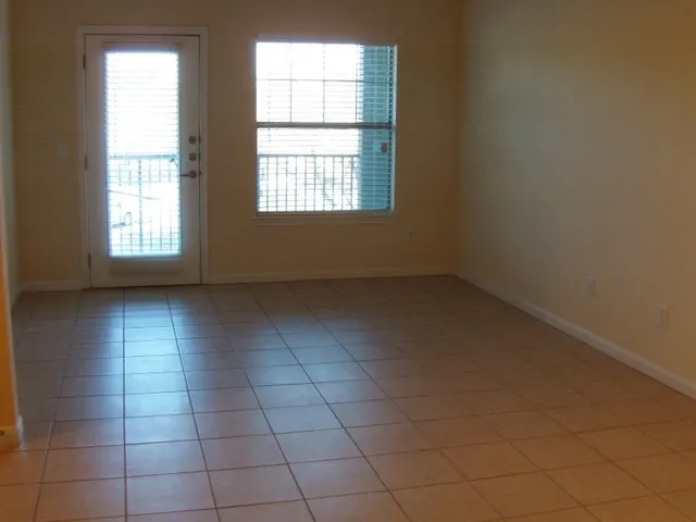 an empty room with a window