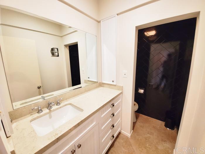 2005 Costa Del Mar Road, Unit 624 Carlsbad, CA 92009 - Photo 17 of 24 a bathroom with a sink and a mirror
