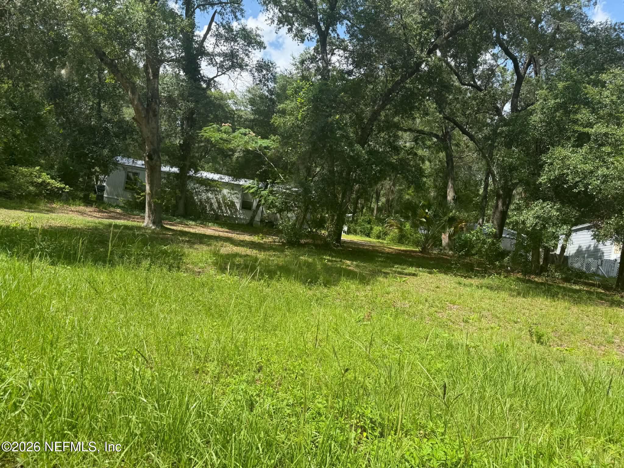 a view of yard with green space