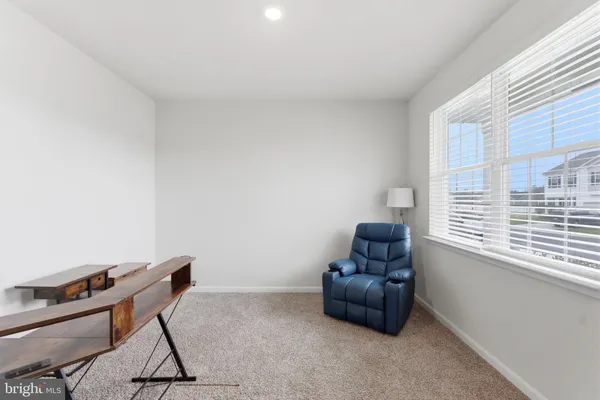 a view of workspace with wooden floor