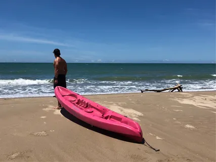 a view of a pool with a lot of stuff