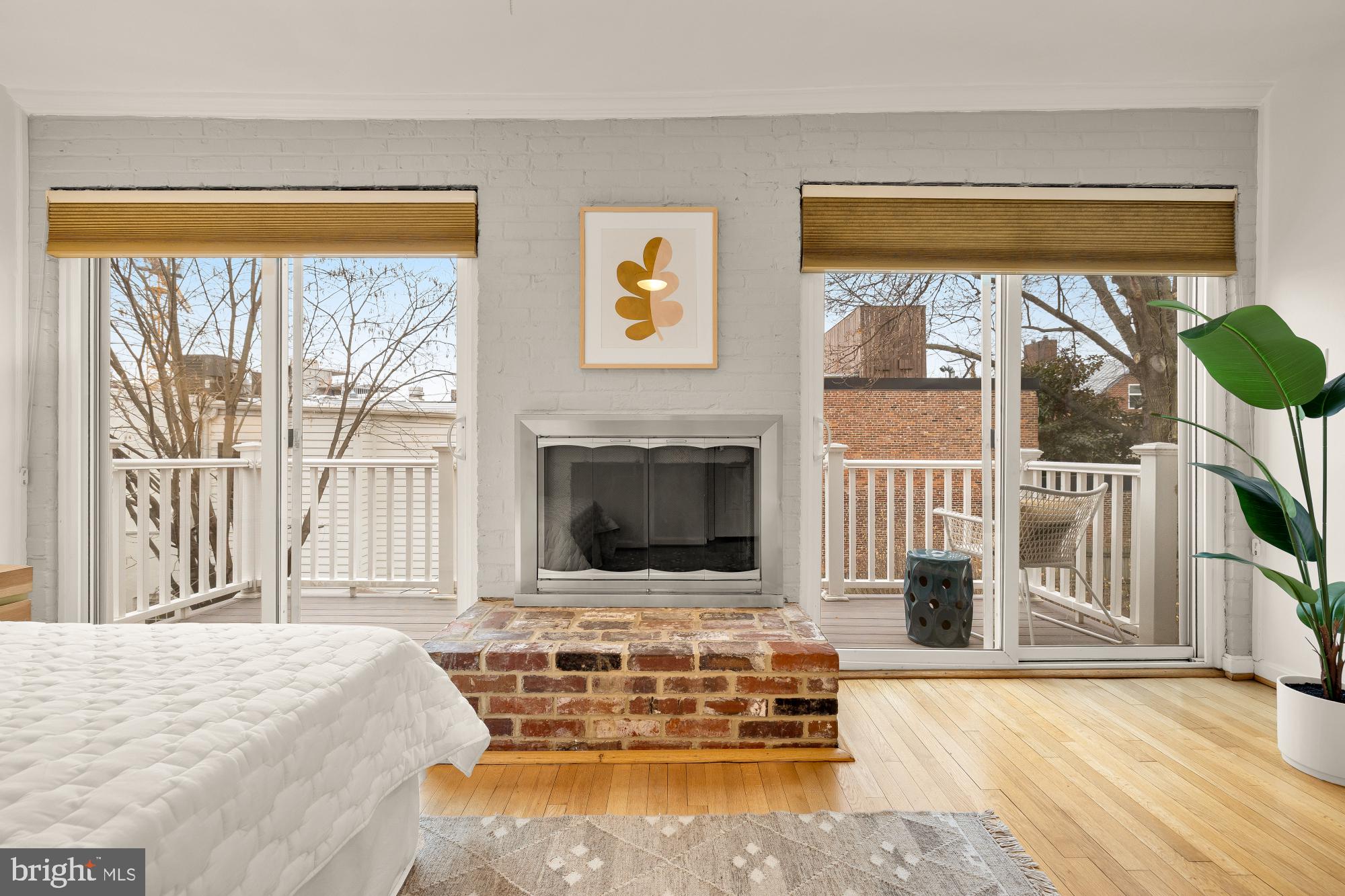 2808 Olive Street Northwest Washington, DC 20007 - Photo 16 of 37 Features 2nd fireplace and balcony