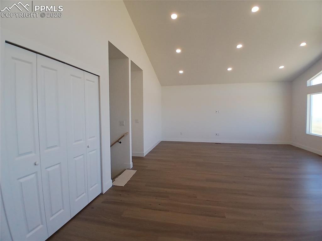 19981 Cloudfield Point Colorado Springs, CO 80928 - Photo 13 of 42 a view of hallway with wooden floor