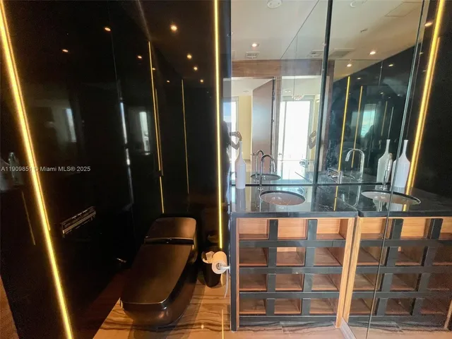 a bathroom with shower