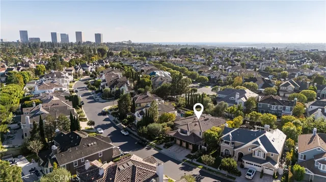 an aerial view of multiple house
