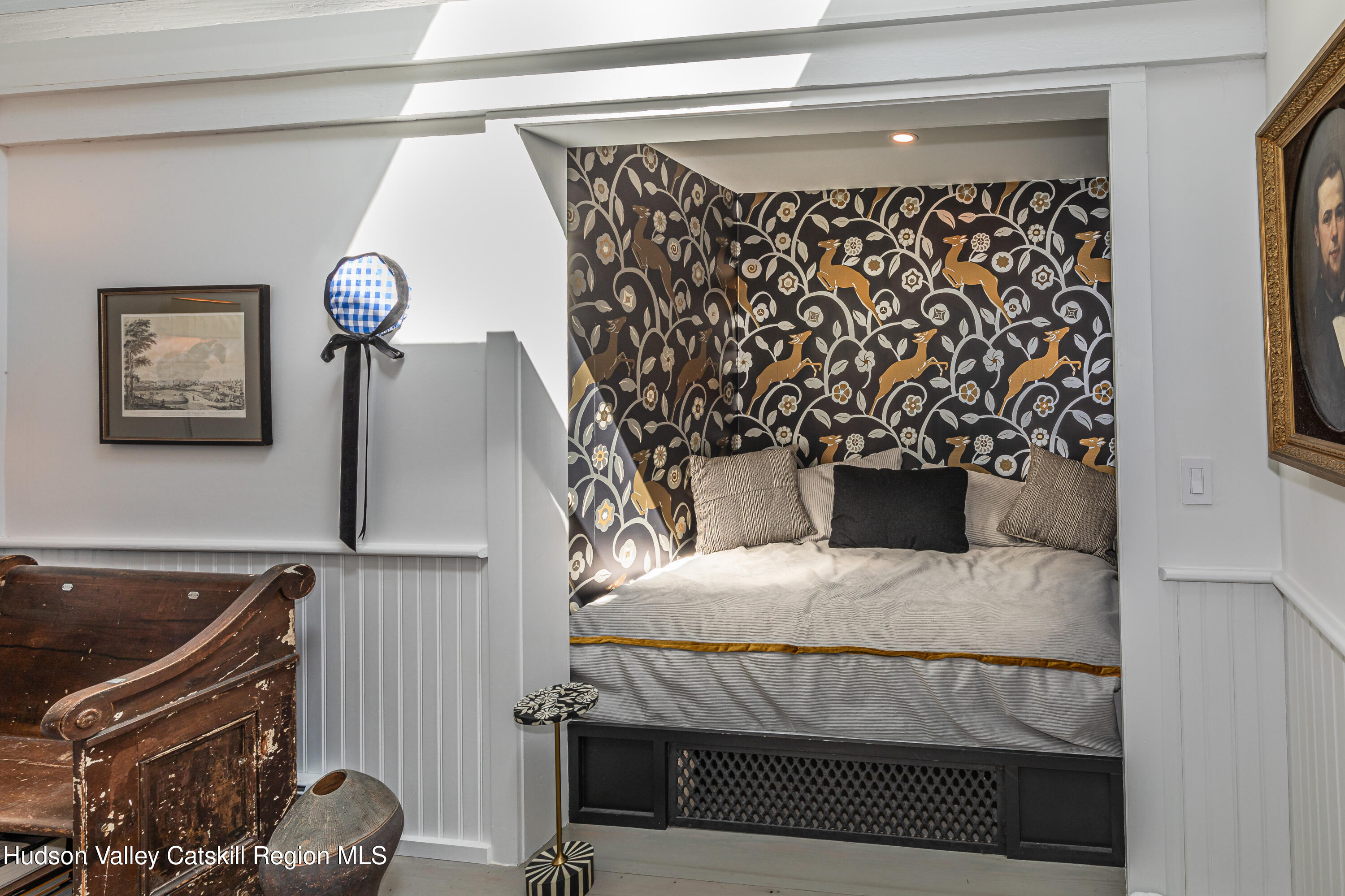 16 Bakertown Road Accord, NY 12404 - Photo 15 of 17 a bedroom with a bed and a chandelier