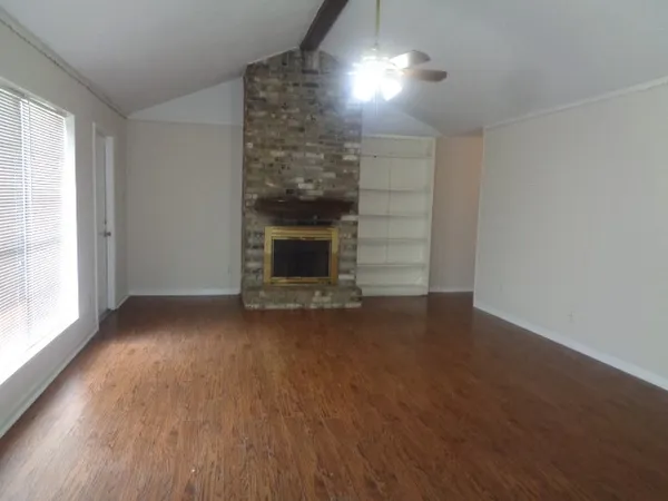 an empty room with a window