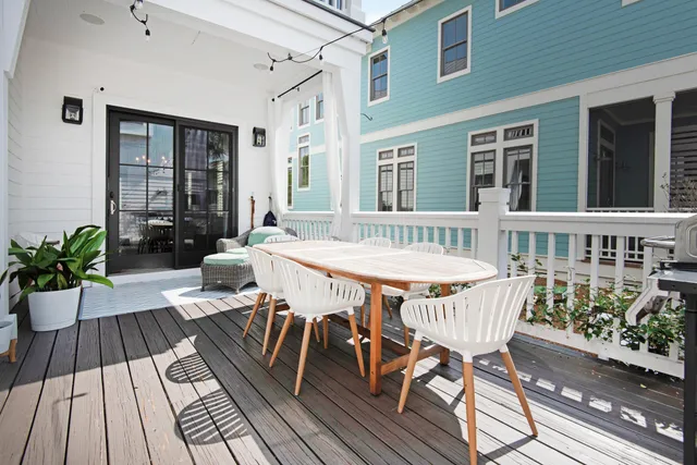 a outdoor view with a sitting space