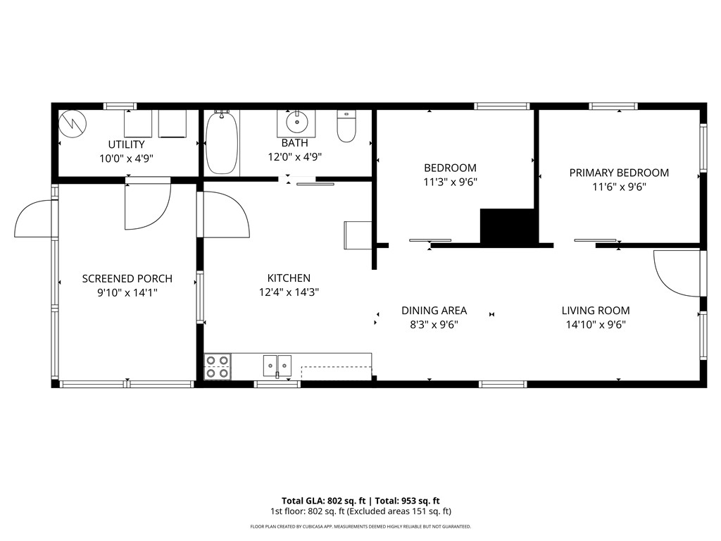 211 Trumbull Street Darien, GA 31305 - Photo 26 of 26 211 Trumbull Street Floor Plan (dimensions are unverified)