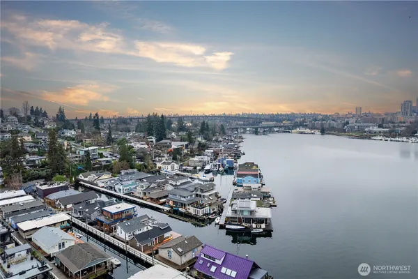 an aerial view of a city