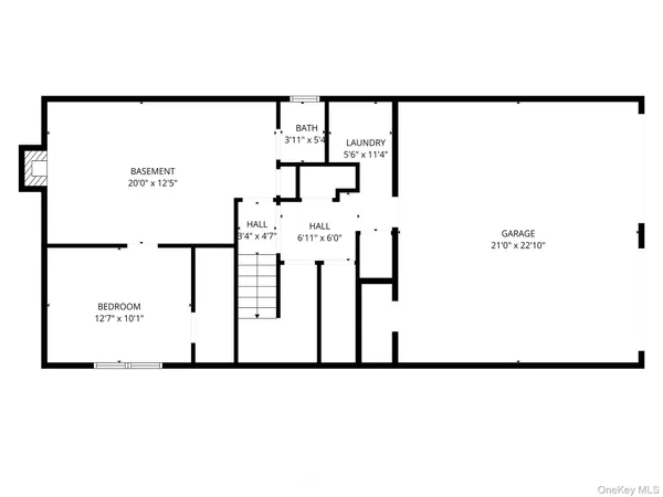 a picture of a wall with a white bench