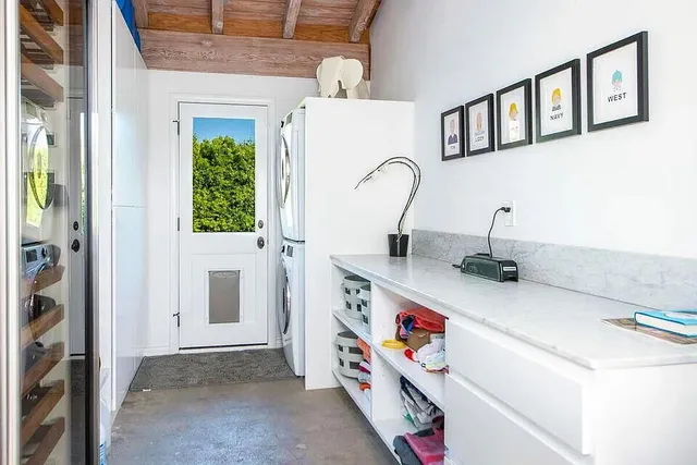 a room with storage and utility