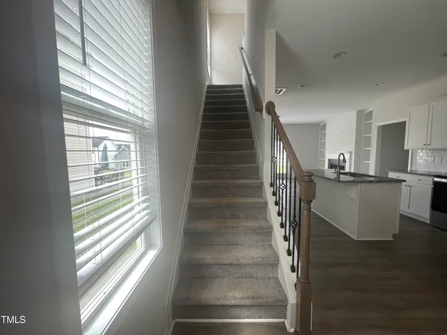 an empty room with an entryway