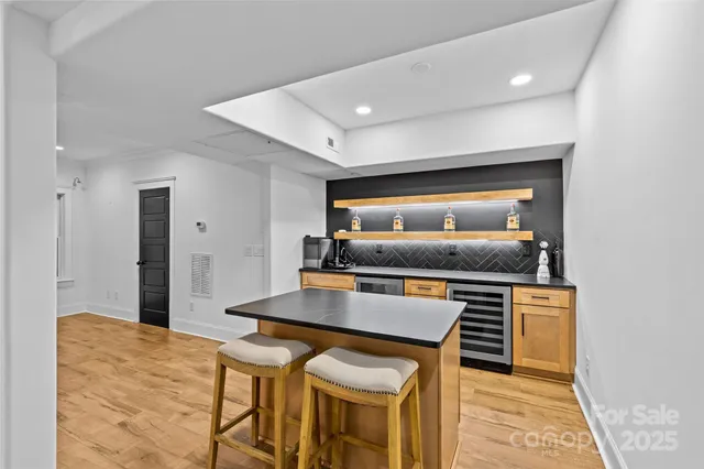 a view of a hallway with elevator