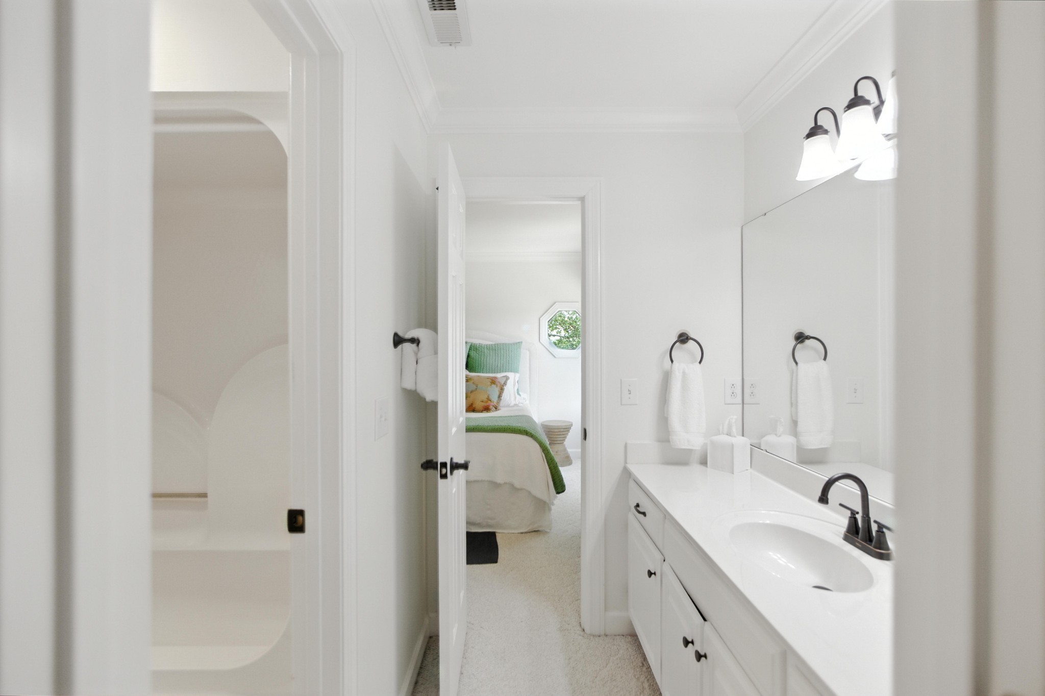 208 Loop Drive Winchester, TN 37398 - Photo 52 of 88 a bathroom with a double vanity sink mirror and shower