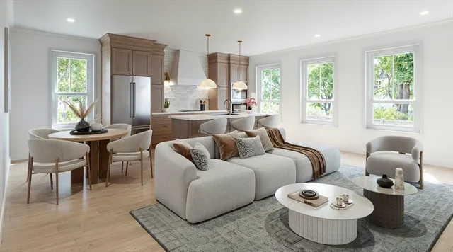 a kitchen with a sink cabinets and a stove