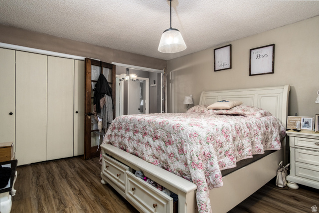 100 Third North Helper, UT 84526 - Photo 21 of 30 Bedroom featuring wood-finish flooring, a ceiling-mounted light fixture, and two sets of bi-fold closet doors