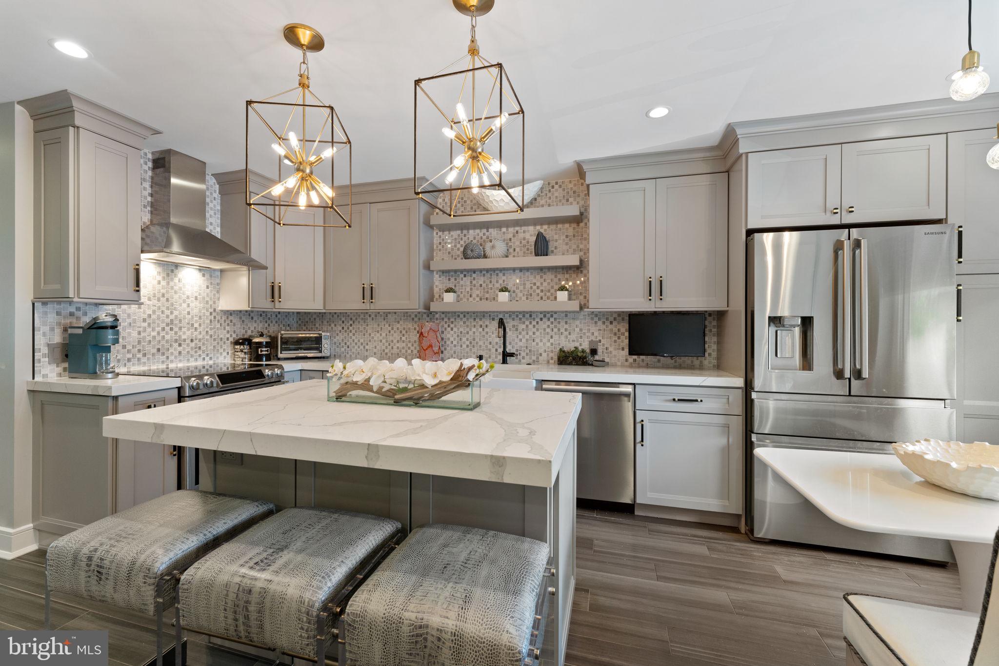 50 Woodside Road, Unit 2 Ardmore, PA 19003 - Photo 8 of 35 Kitchen with Custom Cabinetry