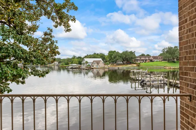 a view of a lake from a roof deck