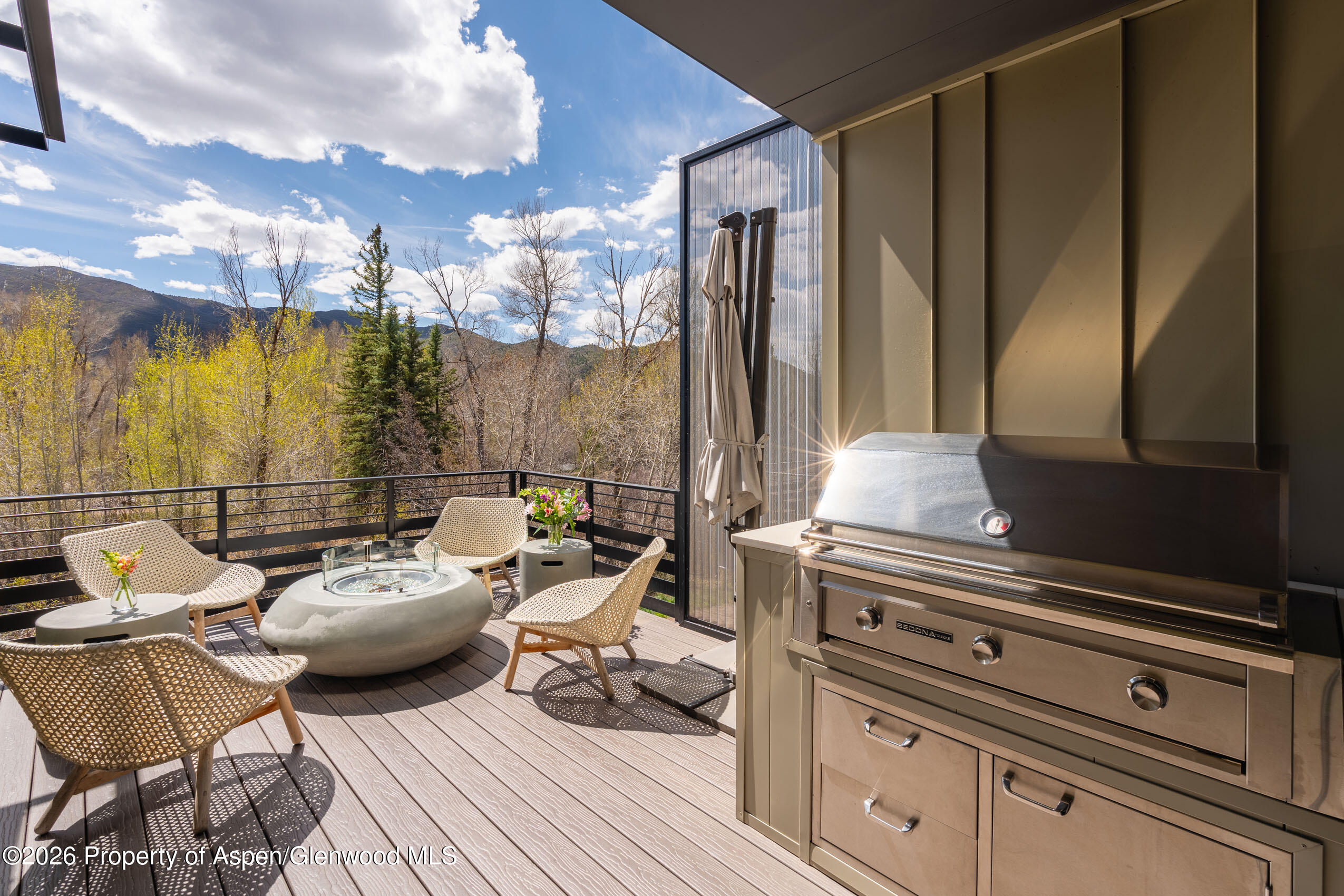 22856 Two Rivers Road Basalt, CO 81621 - Photo 12 of 40 Deck off kitchen and living room