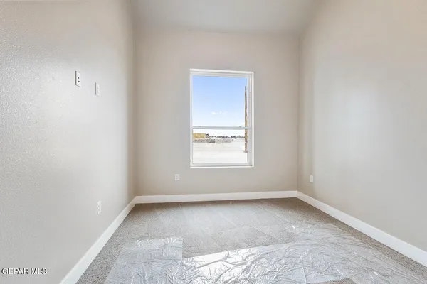 an empty room with a window