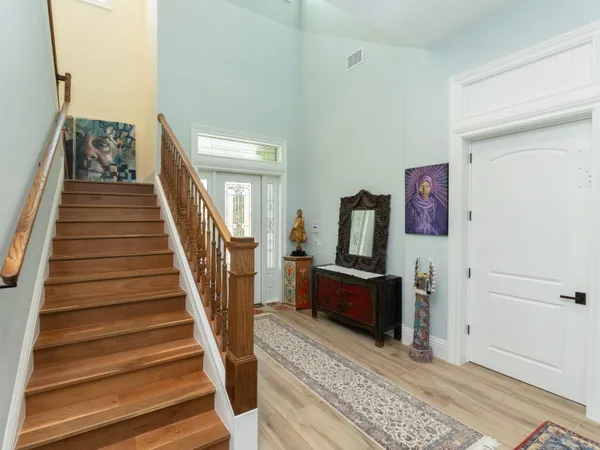 a living room with furniture and a couch