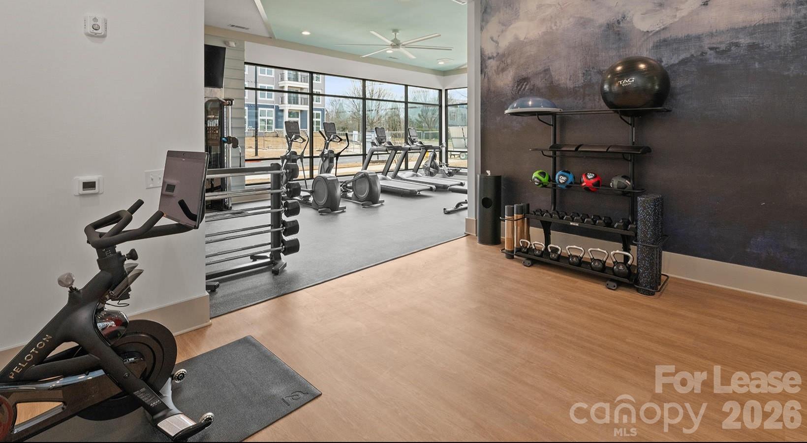 2546 Perimeter Pointe Parkway, Unit 1G Charlotte, NC 28208 - Photo 22 of 48 a view of a room with gym equipment