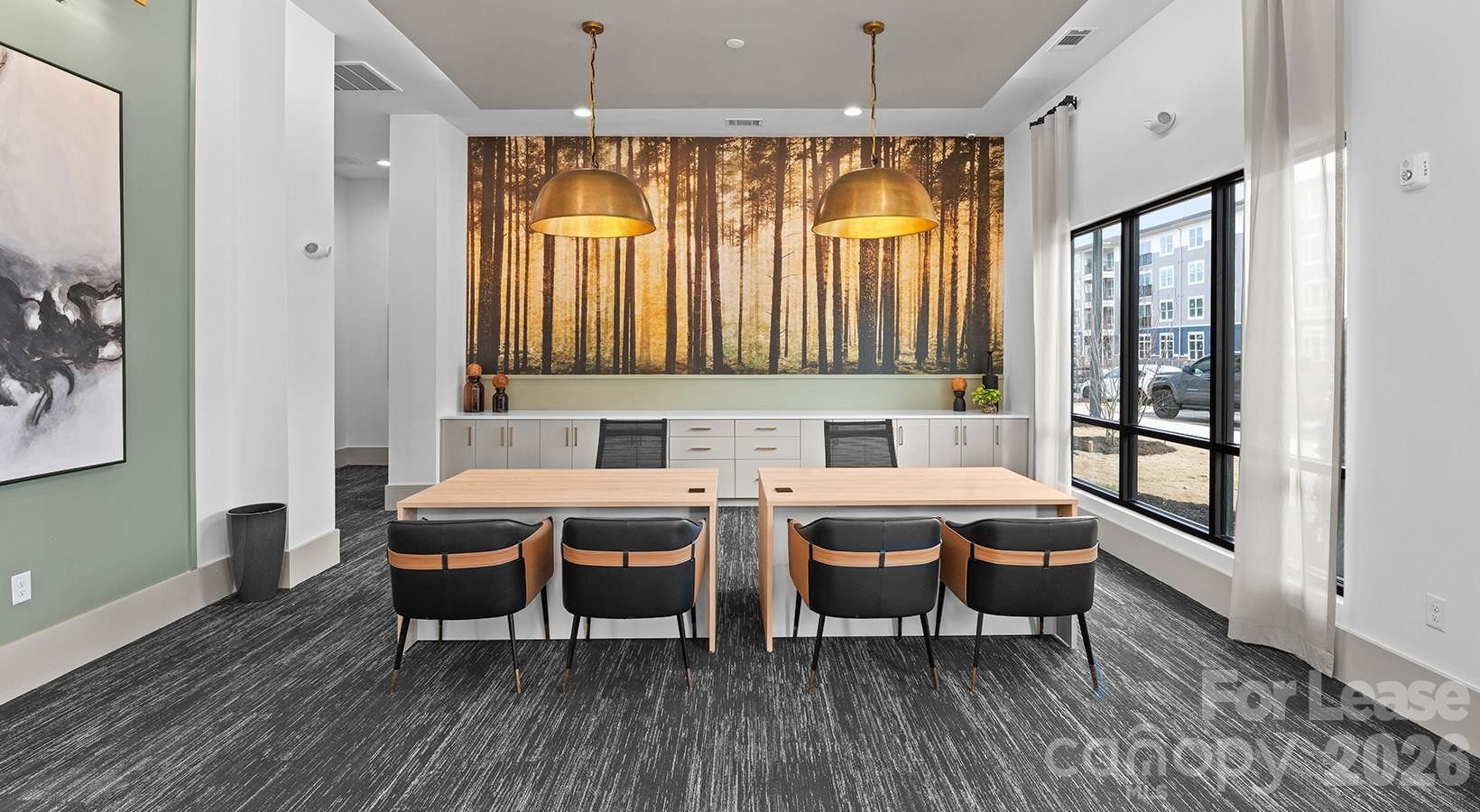 2546 Perimeter Pointe Parkway, Unit 1G Charlotte, NC 28208 - Photo 31 of 48 a view of a a dining room with furniture window and wooden floor