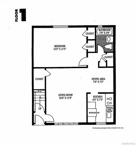 a picture of a bench in front of a door