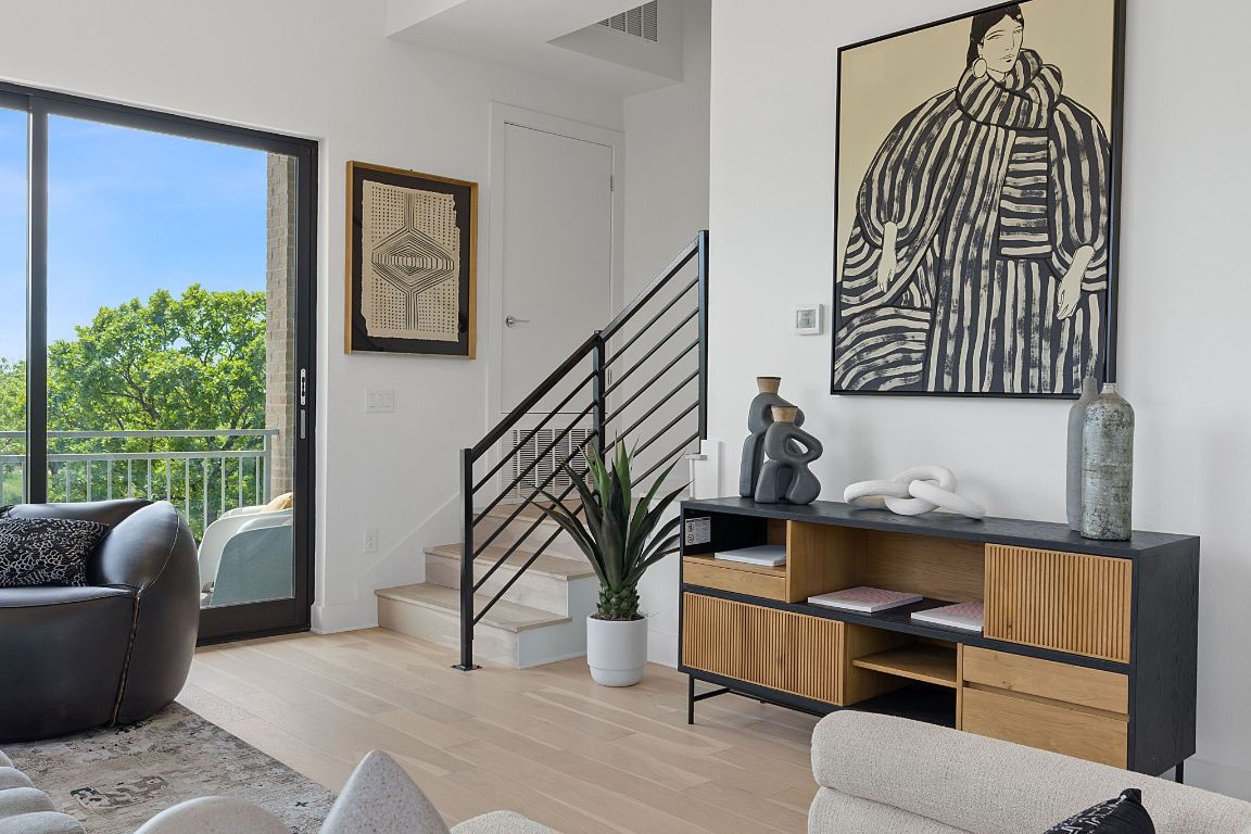 2805 McCurdy Street, Unit 1 Austin, TX 78723 - Photo 3 of 40 a view of entryway and hall with wooden floor