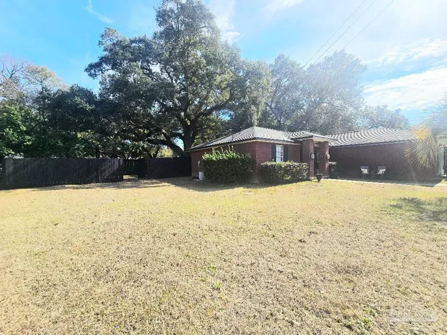 a view of a park with slide
