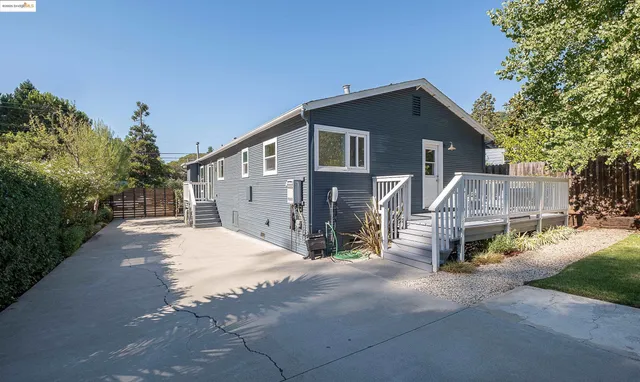 a house view with a garden space