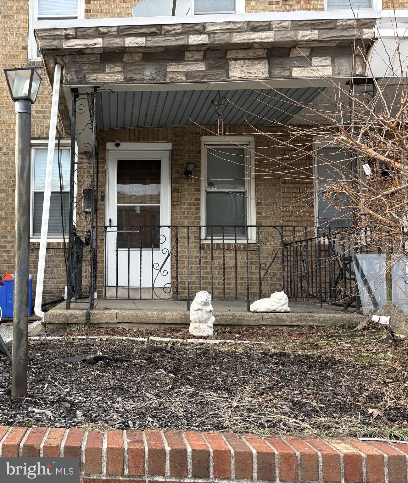 a front view of a house