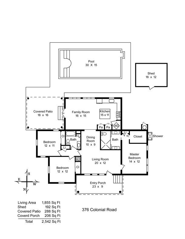 376 Colonial Road West Palm Beach, FL 33405 - Photo 59 of 59 Floor Plan