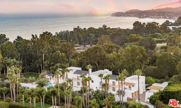 a view of a lake with a mountain in the background