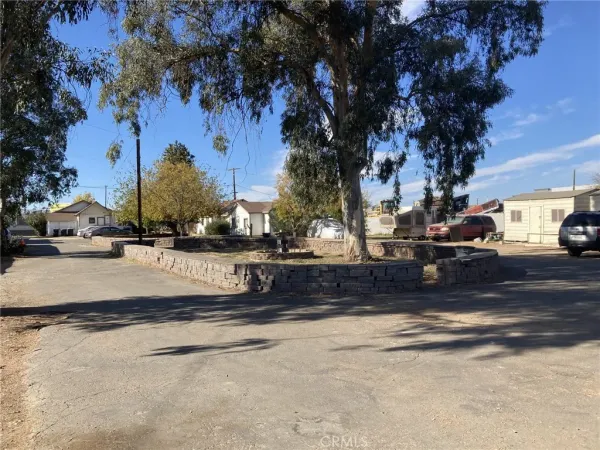 a view of street with houses