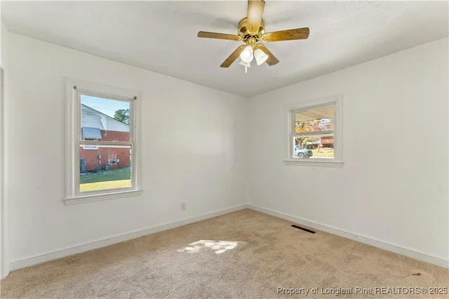 an empty room with a window