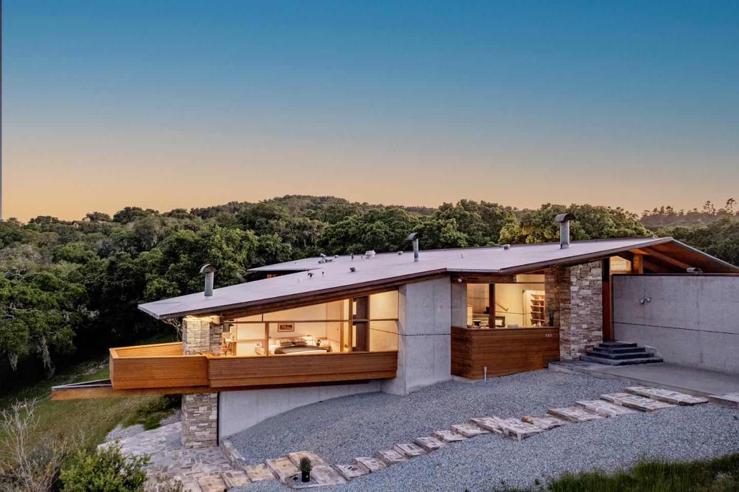 26225 Rinconada Drive Carmel Valley, CA 93924 - Photo 44 of 44 a view of a house with a yard from a balcony