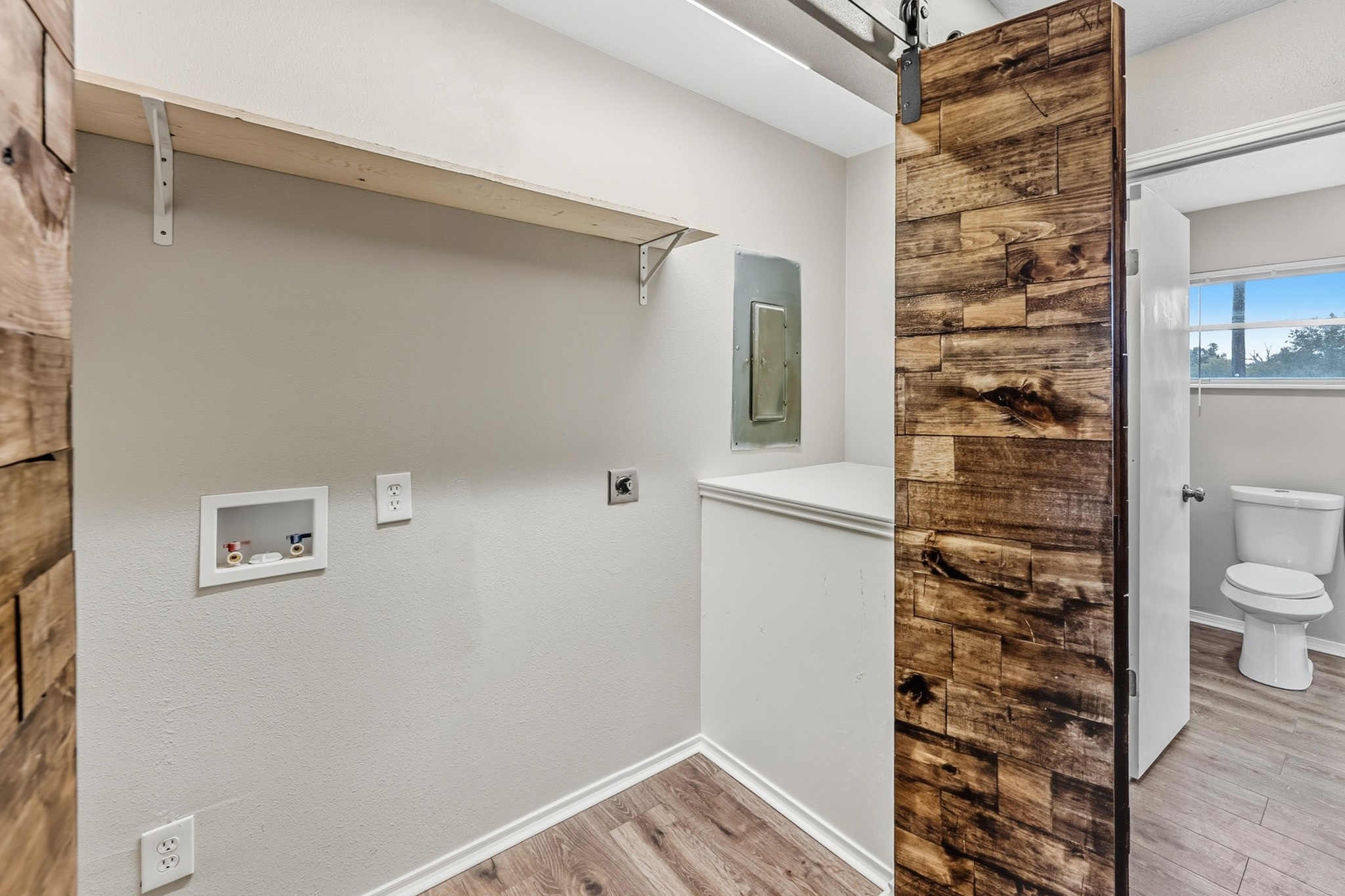 791 Farm To Market 1617 Trinity, TX 75862 - Photo 35 of 50 a bathroom with a toilet and a shower curtain